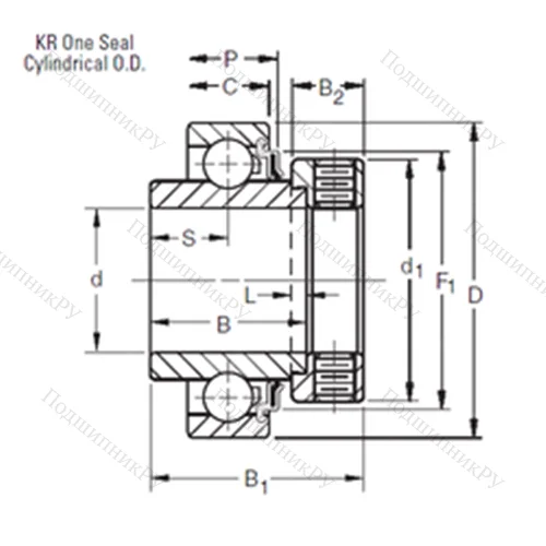 Подшипник шариковый радиальный 1104KR