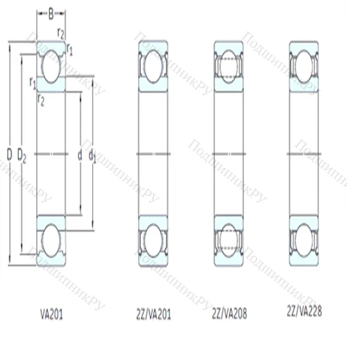 Подшипник шариковый радиальный 6213-2Z/VA 228 от производителя  SKF