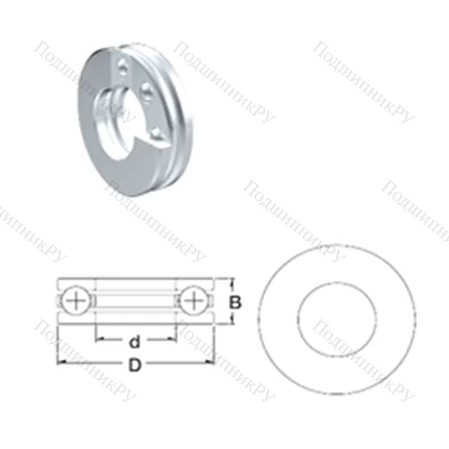 Подшипник шариковый упорный S 51112 от производителя  ZEN