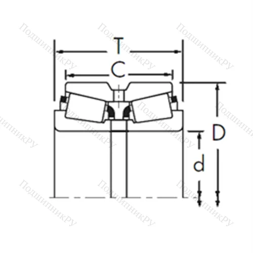 Подшипник роликовый радиально-упорный HM 252344/HM 252310CD+HM 252343XB от производителя  TIMKEN