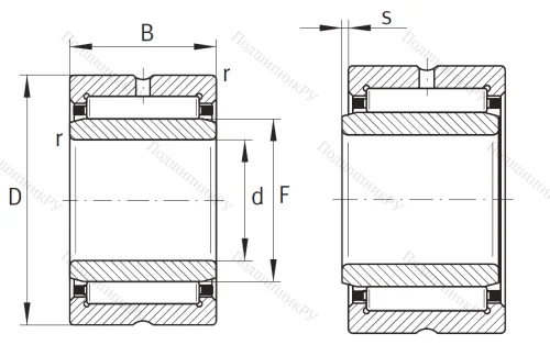 Игольчатый подшипник NA 4913 XL от производителя  INA