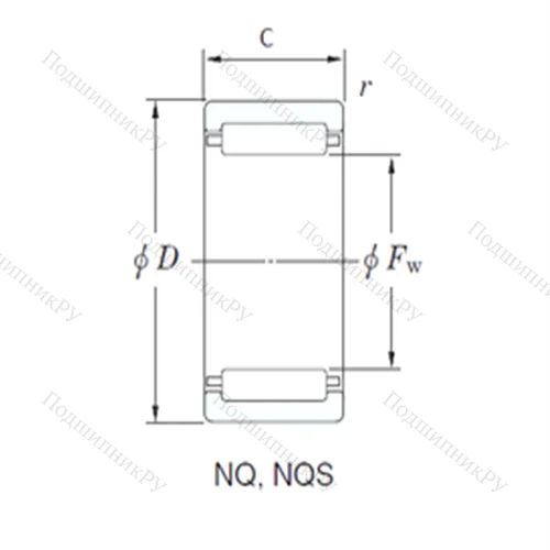 Подшипник игольчатый радиальный NQ 425220D от производителя  KOYO