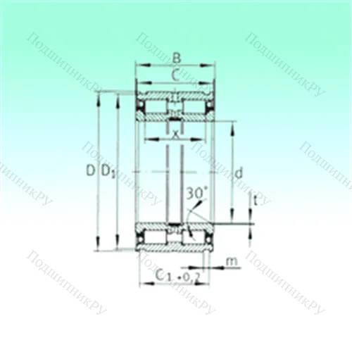 Подшипник роликовый радиальный SL 04180-PP от производителя  NBS