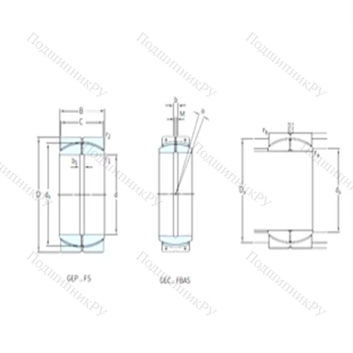 Подшипник скольжения сферический GEP 560FS от производителя  SKF