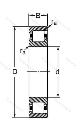 Цилиндрический роликовый подшипник 102304 (N 304 V) в Санкт-Петербурге