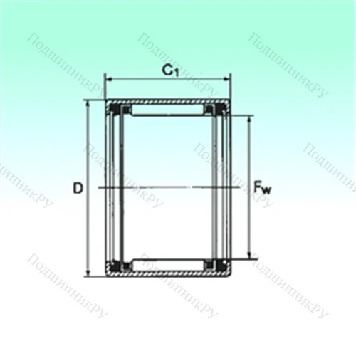 Подшипник игольчатый радиальный HK 1816 2RS от производителя  NBS