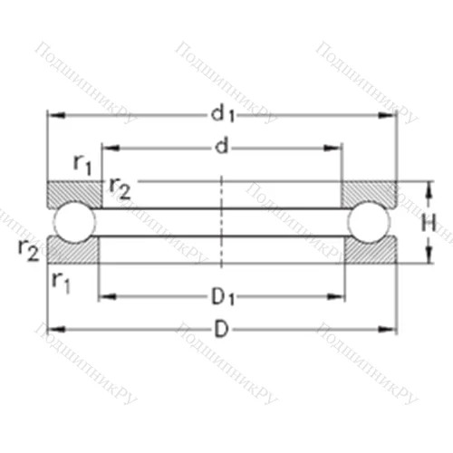 Подшипник шариковый упорный 511/500-FP от производителя  NKE