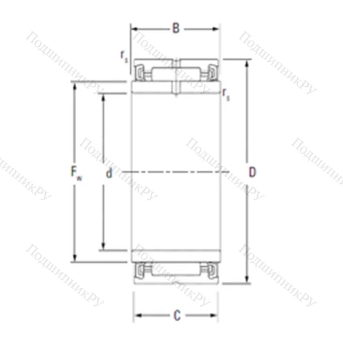 Подшипник игольчатый радиальный NA 4903,2RS от производителя  KOYO Подшипник игольчатый радиальный NA 4903,2RS от производителя  KOYO