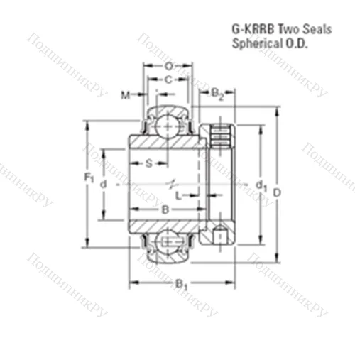 Подшипник шариковый радиальный G 1008KRRB