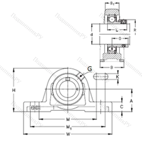 Подшипниковый узел шариковый радиальный RASEY 50-N от производителя  NKE