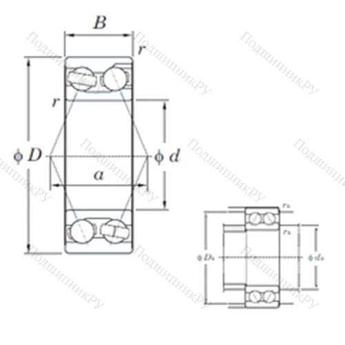 Подшипник шариковый радиально-упорный 3214 от производителя  KOYO