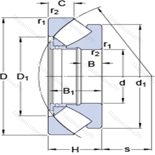 Упорные сферические роликоподшипники 294/670 EM