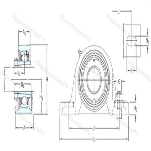 Подшипниковый узел шариковый радиальный SYJ 65 KF+SYJ 513 от производителя  SKF