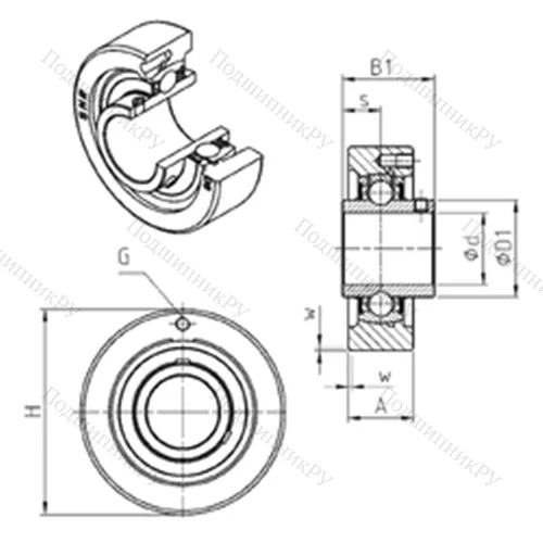 Подшипниковый узел шариковый радиальный UCC 321 от производителя  SNR