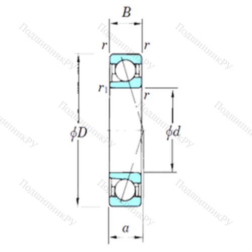 Подшипник шариковый радиально-упорный 7216CPA