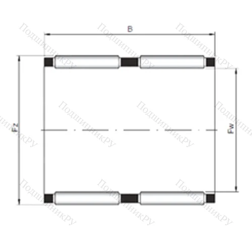 Подшипник игольчатый радиальный KK 55x60x40 от производителя  CX