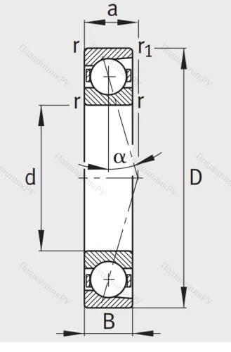 Сверхточный подшипник B 7207 CTP 4SUL от производителя  FAG