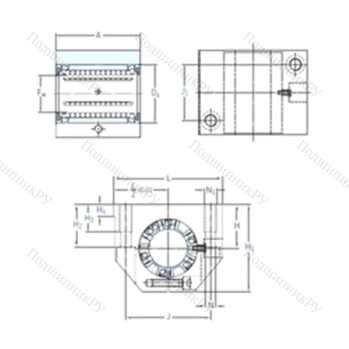 Подшипник шариковый линейный LUNE 20-2LS от производителя  SKF