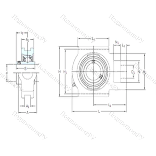 Подшипниковый узел шариковый радиальный TU 25 TF от производителя  SKF