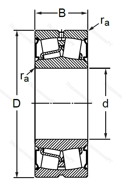 Сферический роликовый подшипник BS 2-2216-2CS (BS 2-2216-2CS) в Санкт-Петербурге