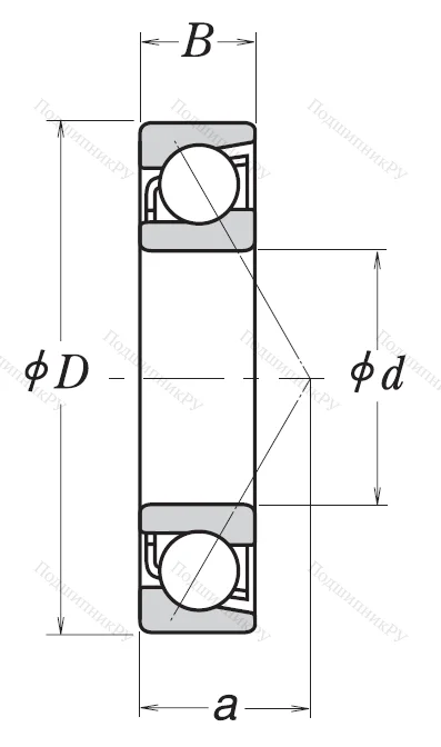 Однорядный шариковый подшипник 7305 BW от производителя  NSK
