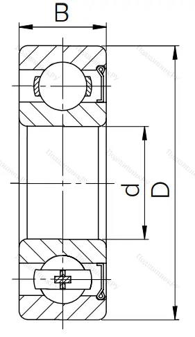 Шариковый однорядный подшипник 60311 (6311 Z) в Санкт-Петербурге