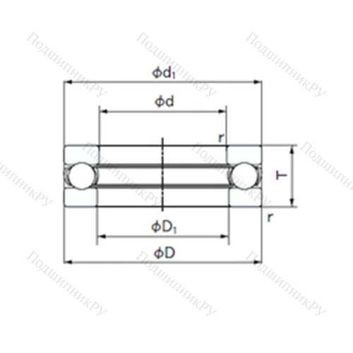 Подшипник шариковый упорный 2905 от производителя  NACHI