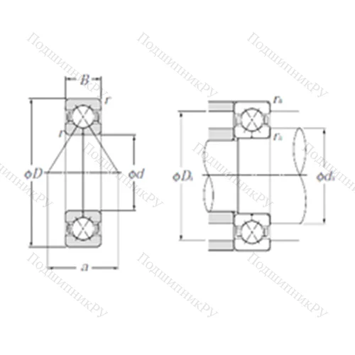 Подшипник шариковый радиально-упорный QJ 219