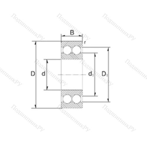 Подшипник шариковый радиально-упорный 5205
