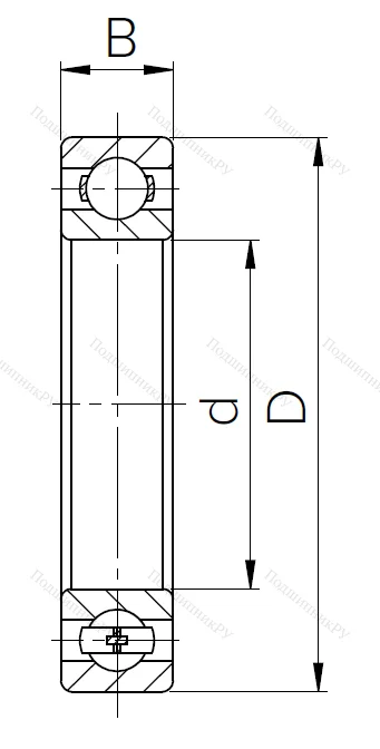 Шариковый однорядный подшипник 308 (6308) в Санкт-Петербурге