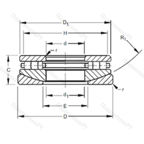 Подшипник роликовый упорный 40TPS 114 от производителя  TIMKEN