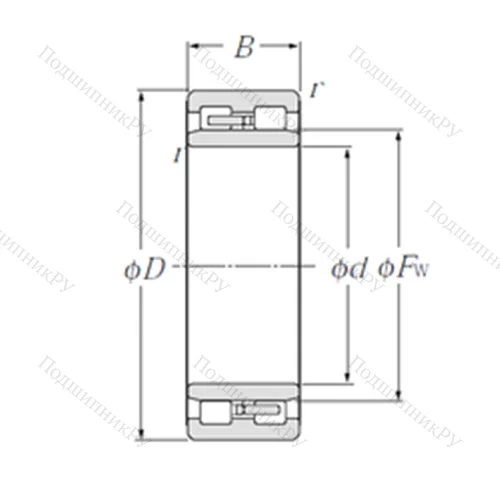 Подшипник роликовый радиальный NNU 4930 от производителя  NTN