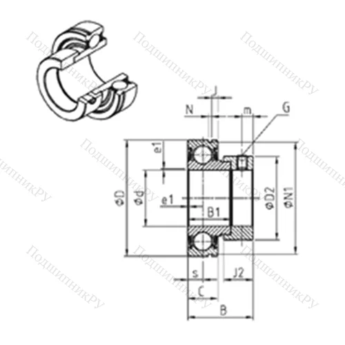 Подшипник шариковый радиальный CES 204