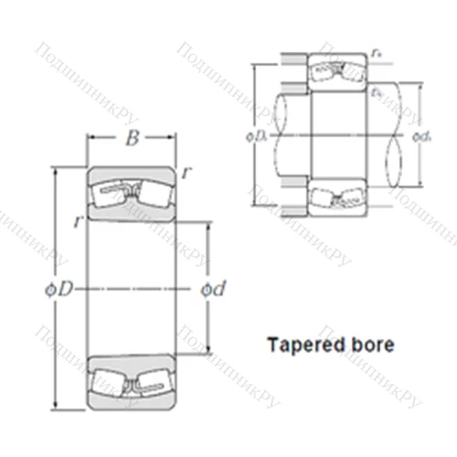 Подшипник роликовый радиальный самоцентрирующийся 23940K от производителя  NTN