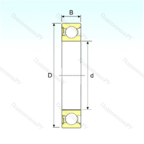 Подшипник шариковый радиальный 6006-RZ от производителя  ISB Подшипник шариковый радиальный 6006-RZ от производителя  ISB