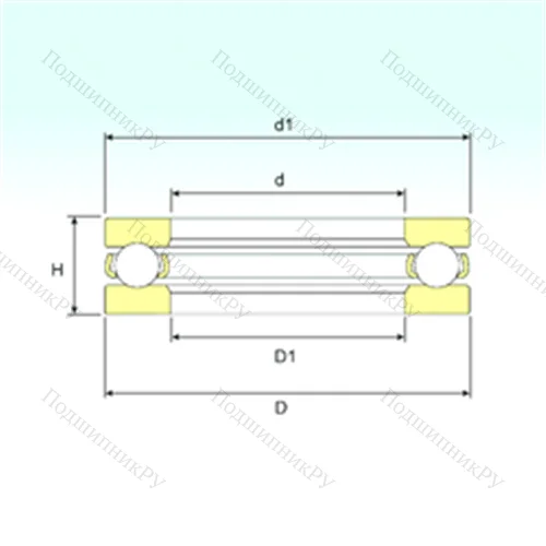 Подшипник шариковый упорный BD 1B 351883 от производителя  ISB