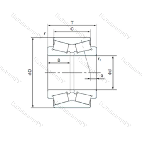 Подшипник роликовый радиально-упорный QT 6 от производителя  NACHI