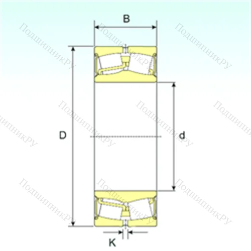 Подшипник роликовый радиальный самоцентрирующийся 24126-2RS от производителя  ISB