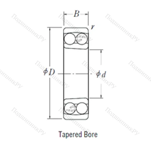 Подшипник шариковый радиальный самоцентрирующийся 1318 K