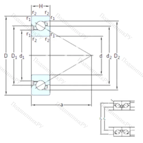 Подшипник шариковый упорно-радиальный BSD 45100 CG от производителя  SKF