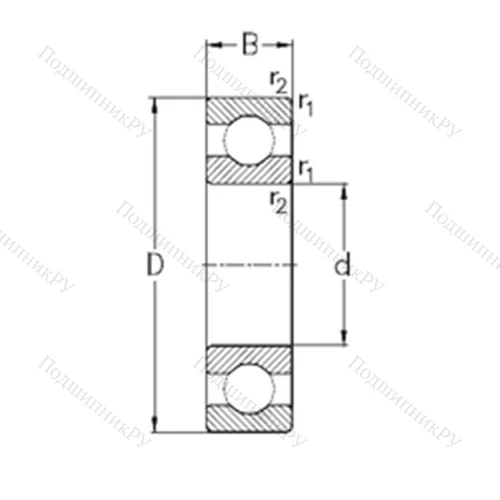 Подшипник шариковый радиальный 61892-MA от производителя  NKE Подшипник шариковый радиальный 61892-MA от производителя  NKE