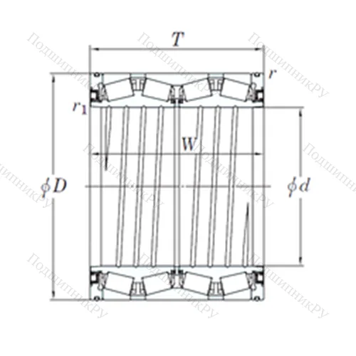 Подшипник роликовый радиально-упорный 47TS 674634A