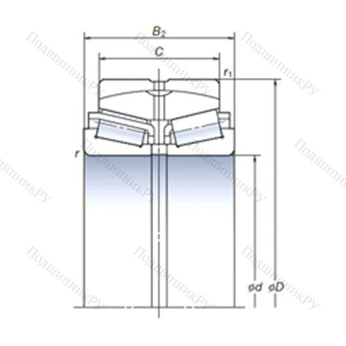 Подшипник роликовый радиально-упорный самоцентрирующийся AR 90-34