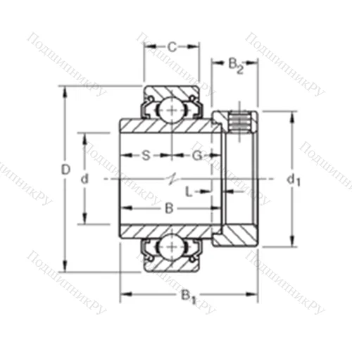 Подшипник шариковый радиальный 1105KLL