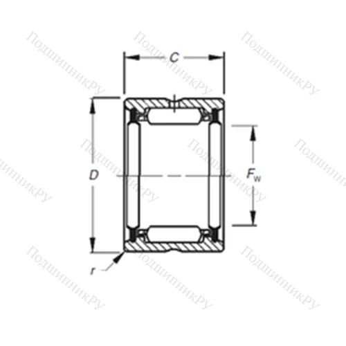 Подшипник игольчатый радиальный HJ-243320,2RS от производителя  TIMKEN Подшипник игольчатый радиальный HJ-243320,2RS от производителя  TIMKEN