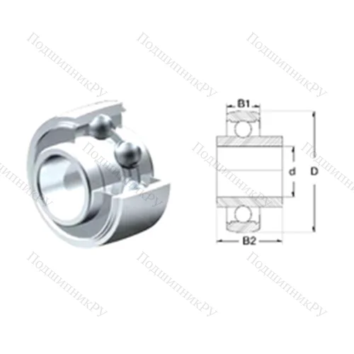 Подшипник шариковый радиальный SUC 206