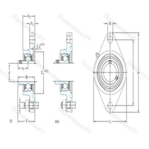 Подшипниковый узел шариковый радиальный FYT 15/16 RM от производителя  SKF