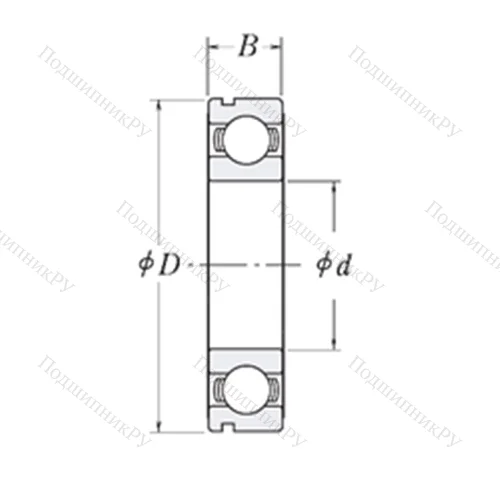 Подшипник шариковый радиальный MJ 2.1/2-N от производителя  RHP