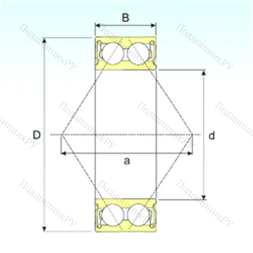 Подшипник шариковый радиально-упорный 5204 2RS от производителя  CYSD Подшипник шариковый радиально-упорный 5204 2RS от производителя  CYSD