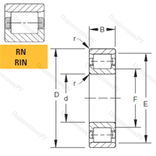 Подшипник роликовый радиальный 130RN 30